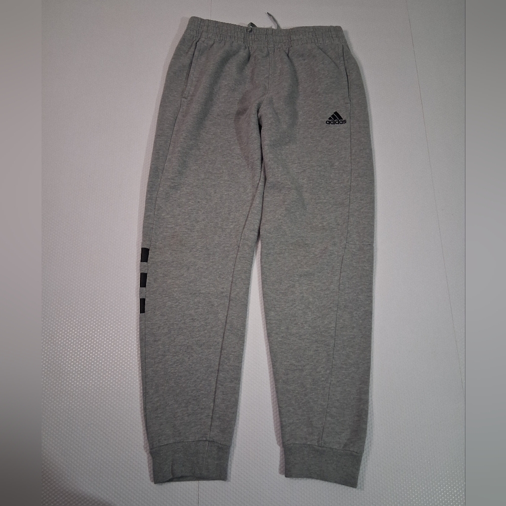Adidas Kids Gray Sweatpants with Black Logo